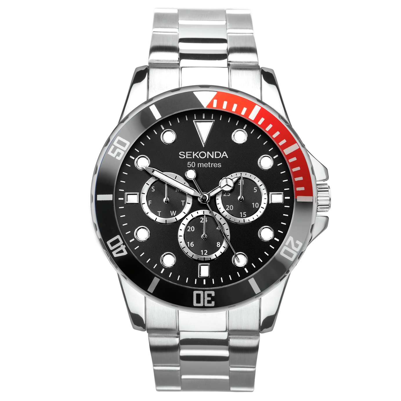 Sekonda men's stainless on sale steel bracelet watch