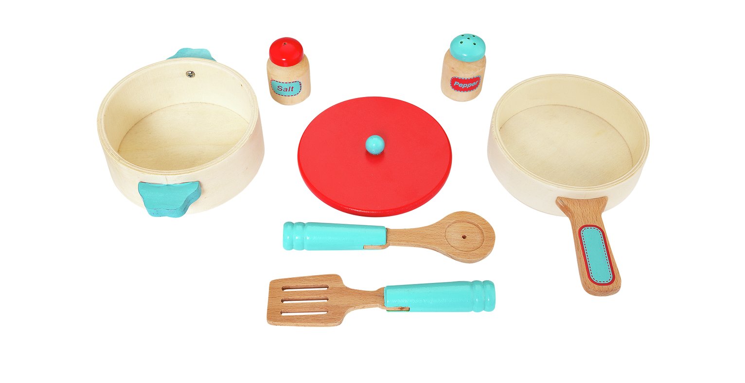 wooden saucepan set