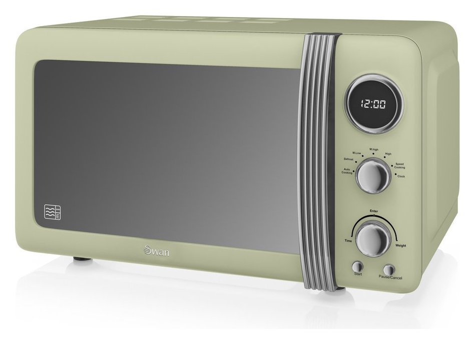 Swan 800W Standard Microwave SM22030GN - Green