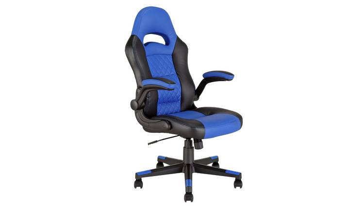 Buy Argos Home Raptor Faux Leather Gaming Chair Black Blue Gaming Chairs Argos