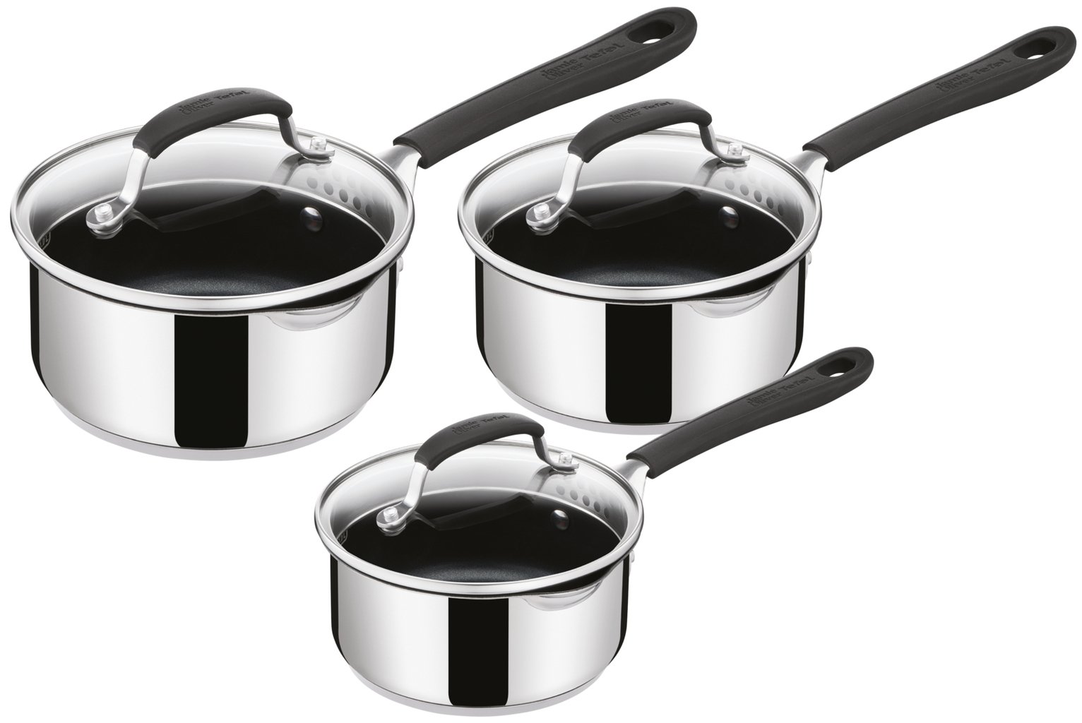 Tefal Jamie Oliver 3 Piece Non Stick Saucepan Set