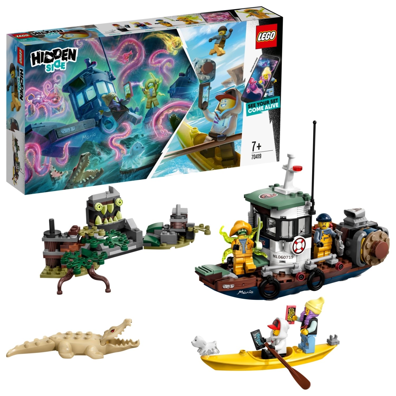 LEGO Hidden Side Wrecked Shrimp Boat Toy and AR Games -70419 Review