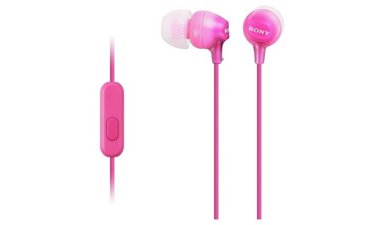 Sony MDR-EX15AP In-Ear Wired Headphones - Pink