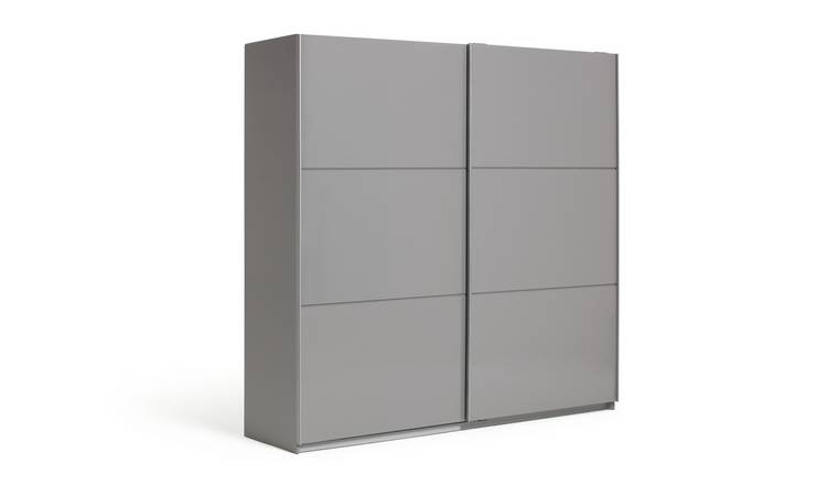 Small deals wardrobe grey