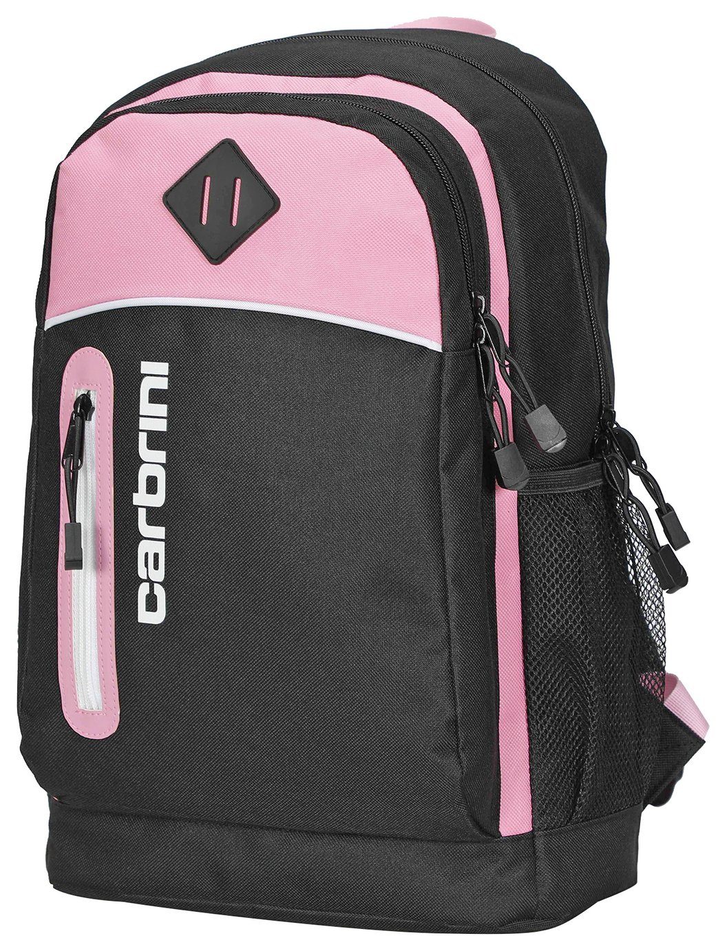 black bookbag from pink