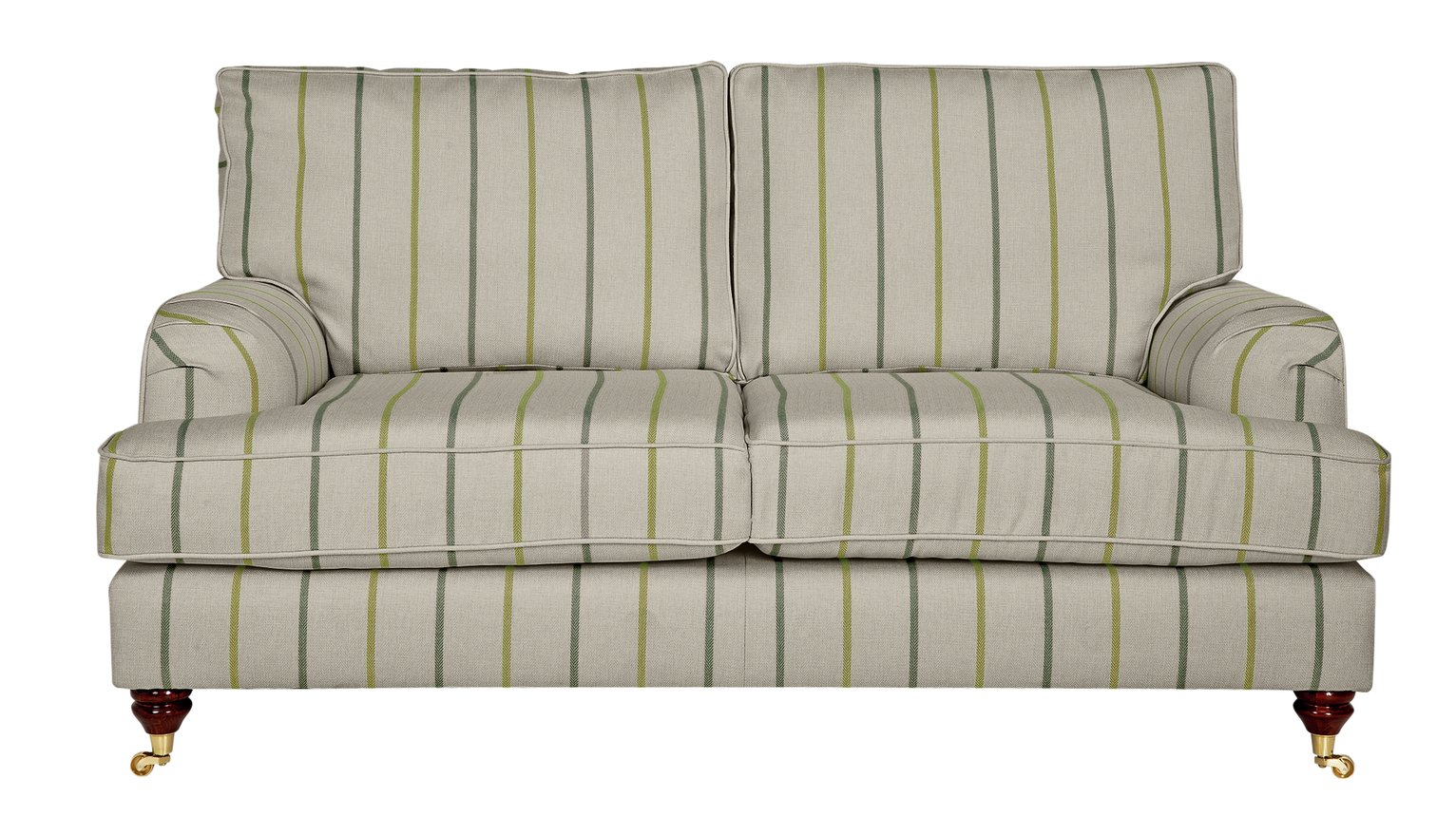 Argos Home Abberton 2 Seater Fabric Sofa - Natural & Green