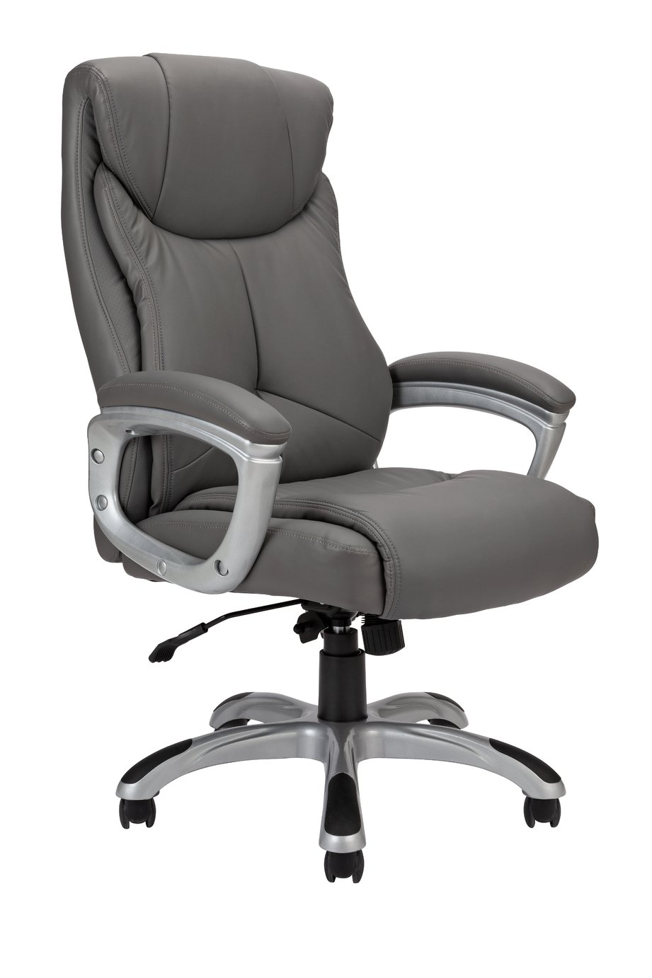 Argos Home Faux Leather Office Chair - Grey