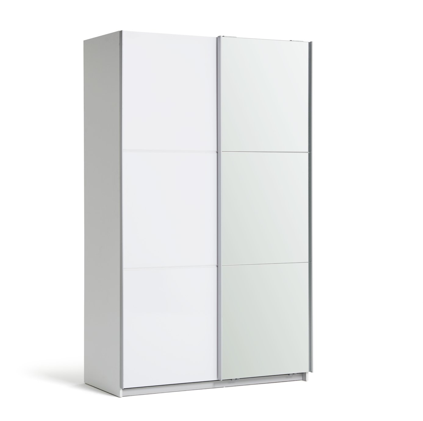 Habitat Holsted Small White Gloss & Mirror Wardrobe