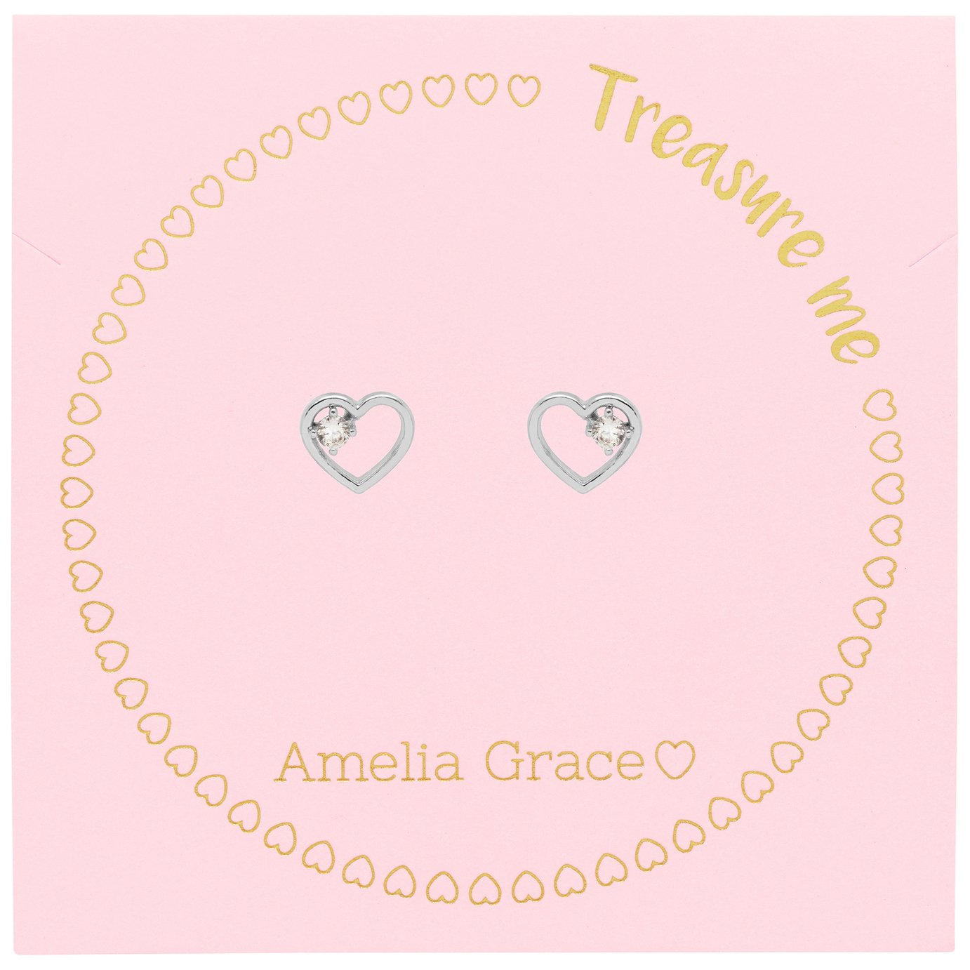 Amelia Grace Silver Coloured Open Heart Earrings Review