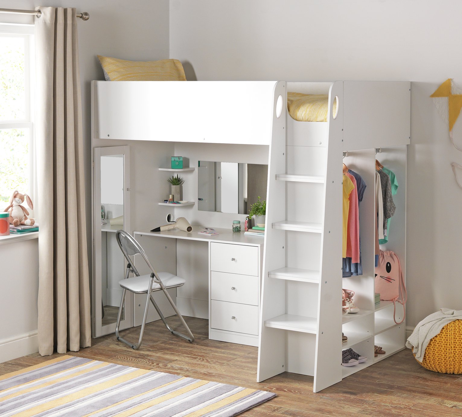 bunk bed with desk argos