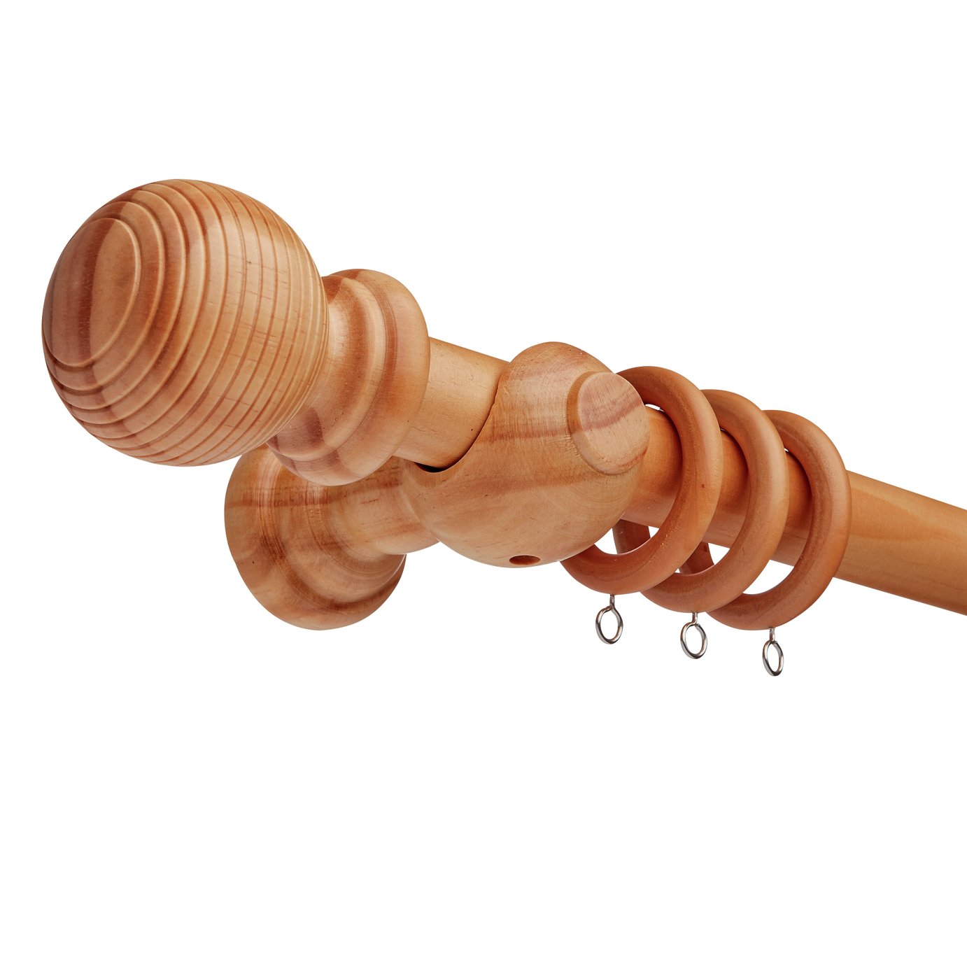 Argos Home 1.2m Grooved Ball Wooden Curtain Pole Review