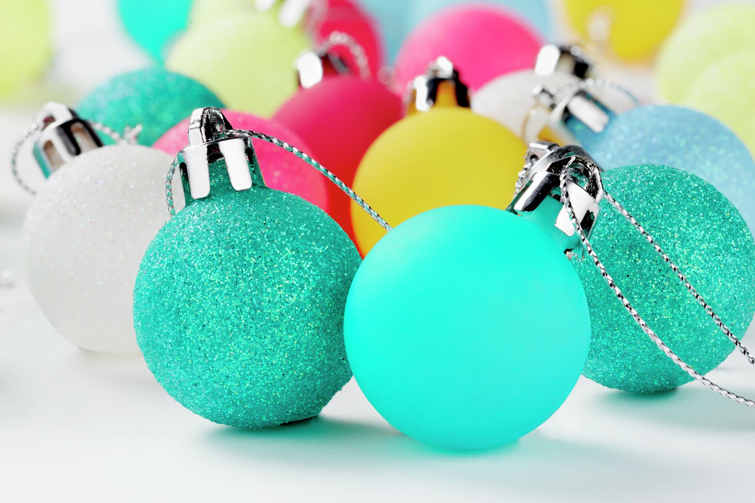 Argos Home Christmas Neon Baubles - 54 Pack