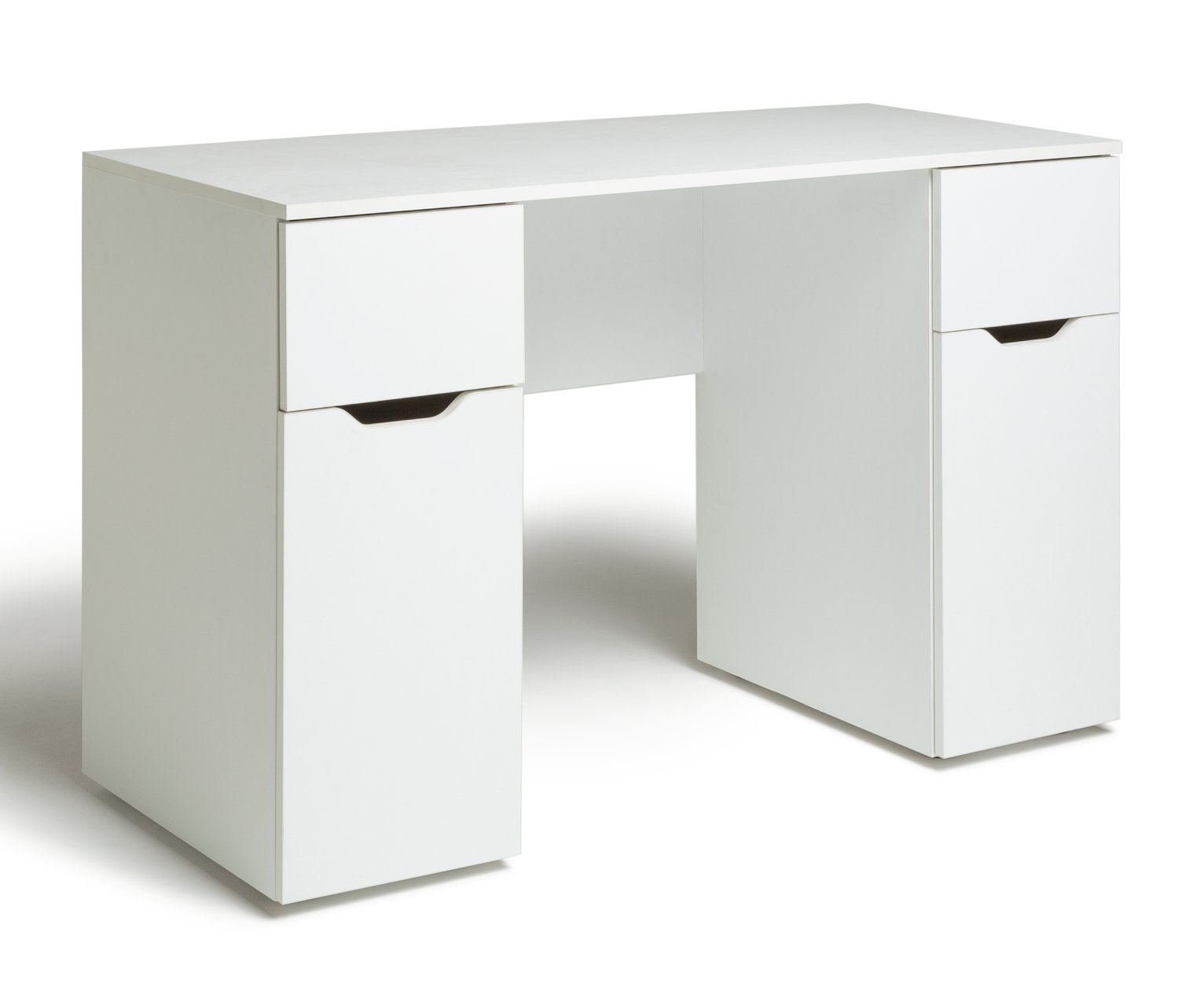 Habitat Pod Double Pedestal Desk - White