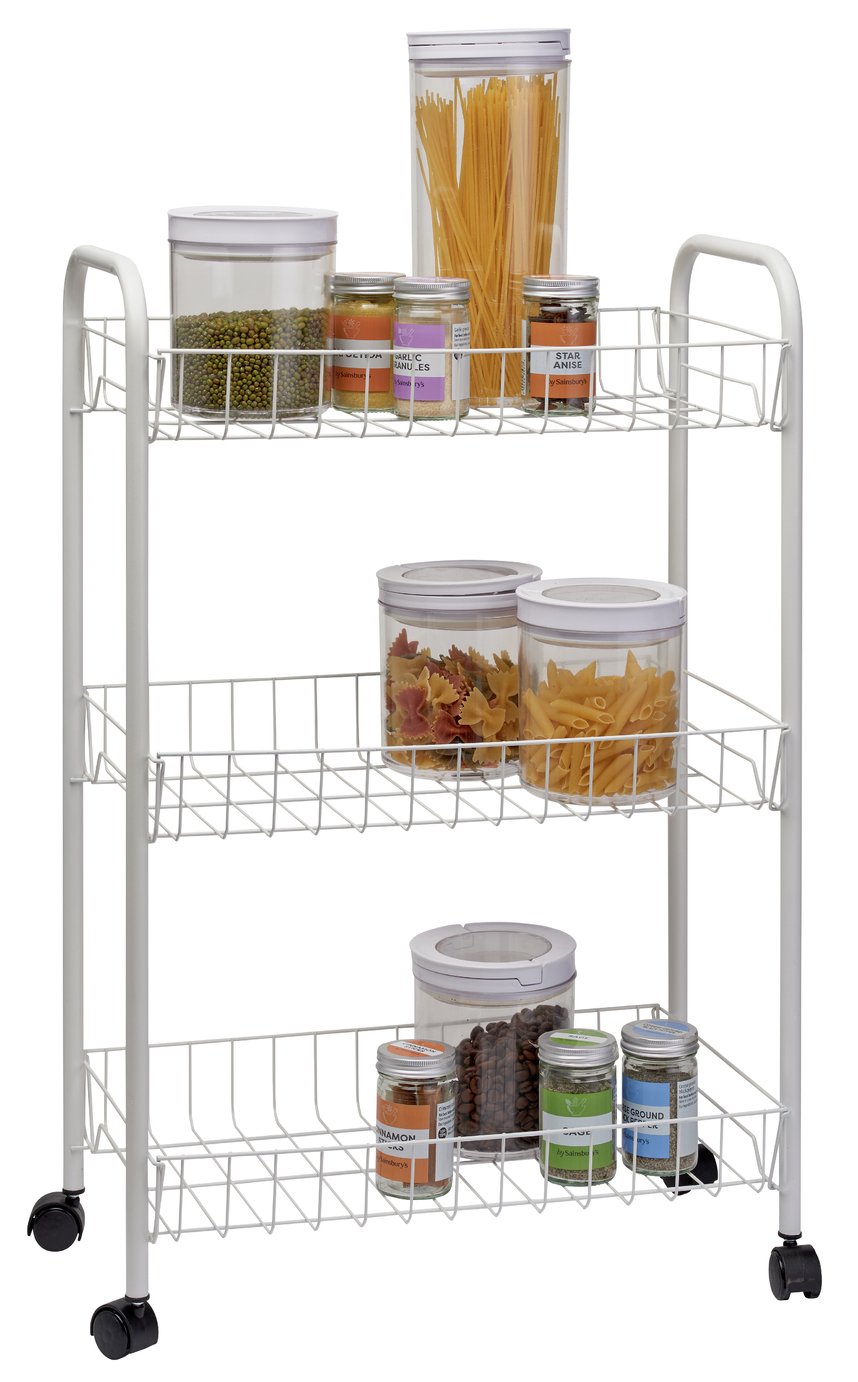 Argos Home 3 Tier Kitchen Storage Trolley - White