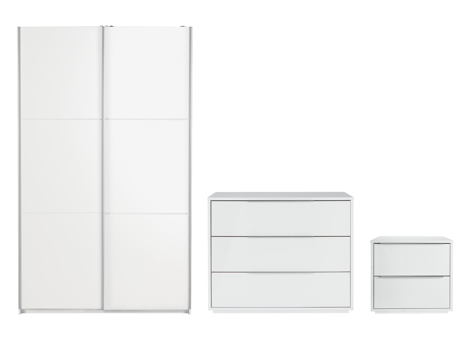 Argos Home Holsted Gloss 3 Piece Small Wardrobe Set - White