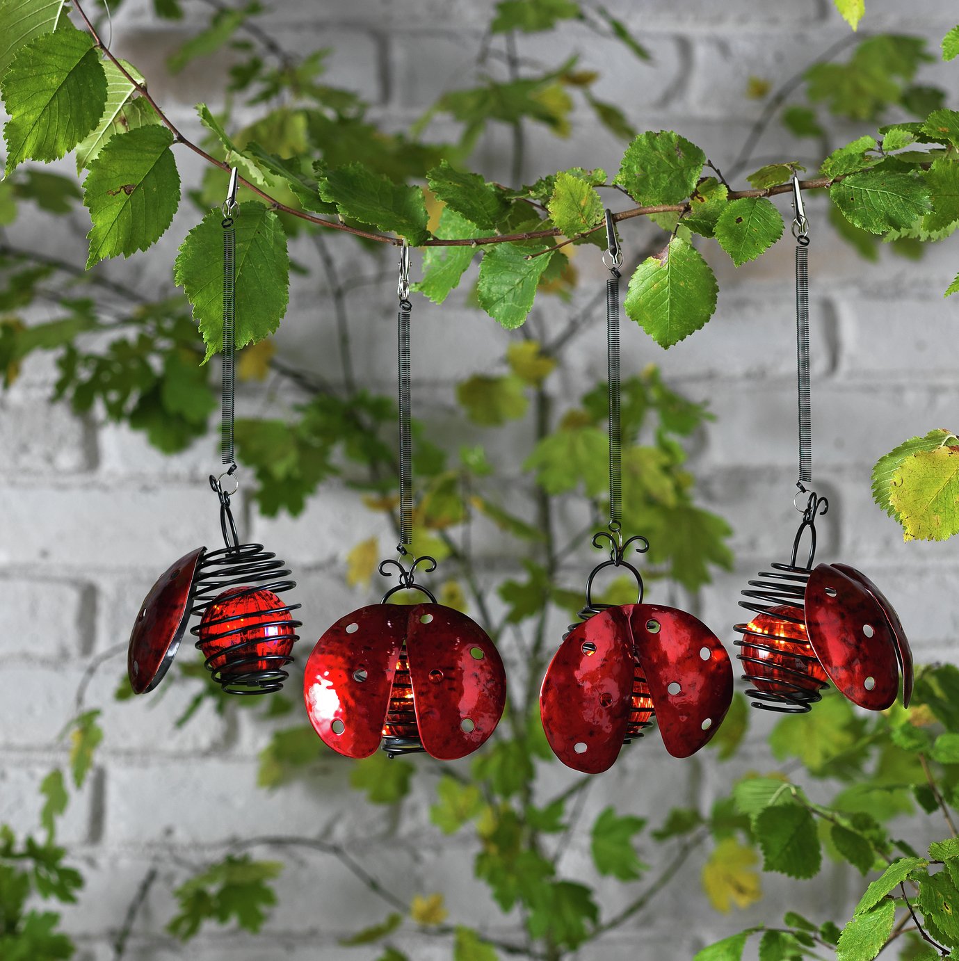 Argos Home Set of 4 Decorative Ladybird LED Lights