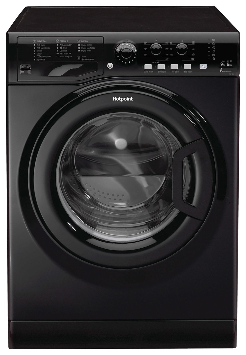 Hotpoint FDL9640KUK 9KG / 6KG 1400 Spin Washer Dryer - Black