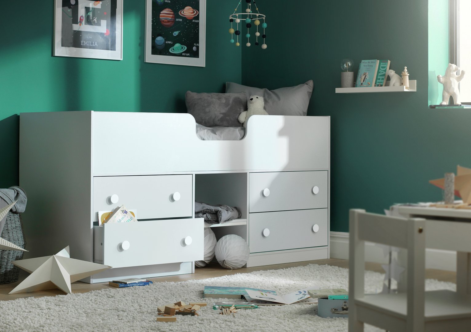 argos shorty mid sleeper with mattress