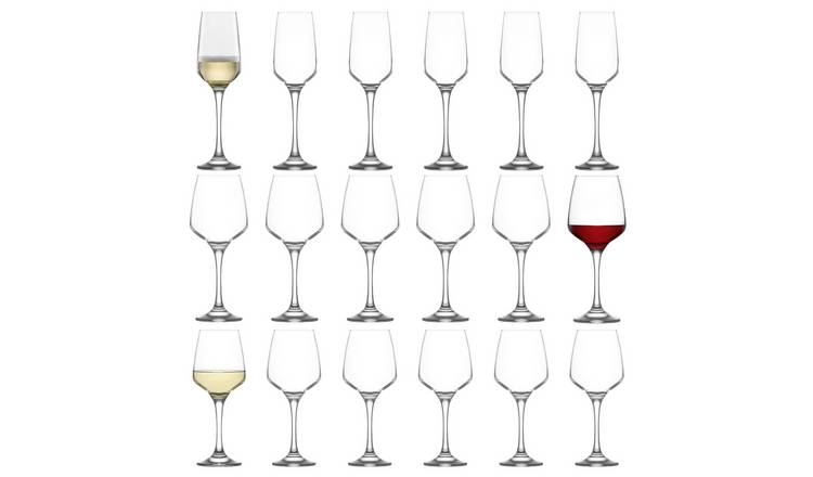 LAV 18 Piece Lal Stemware Set - Clear