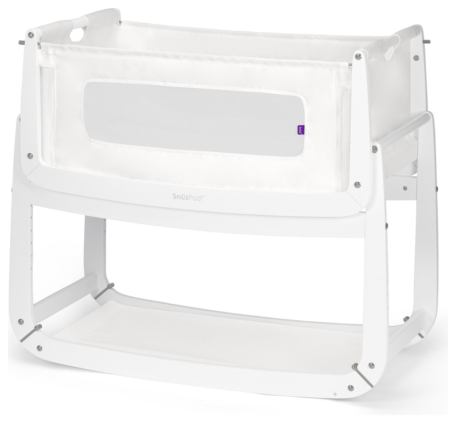 SnuzPod 3 Bedside Crib - White