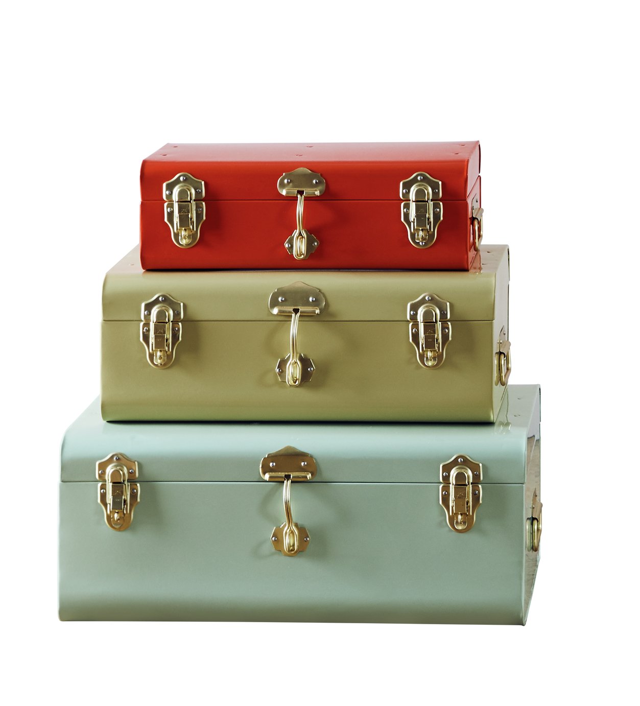 Habitat Set of 3 Storage Trunks - Multicoloured