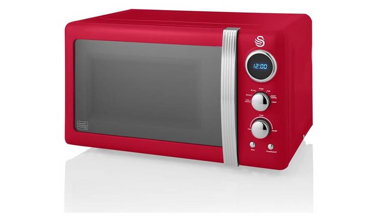 Swan 800W Standard Microwave SM22030RN - Red 