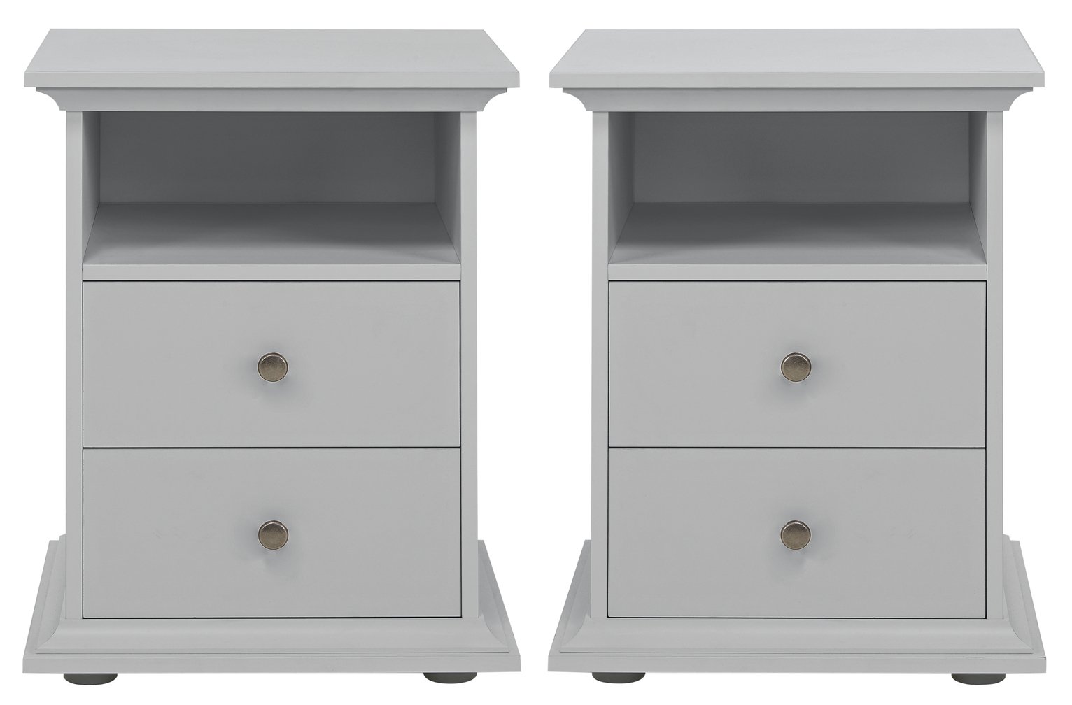 Habitat Heathland 2 Bedside Tables Set - Grey