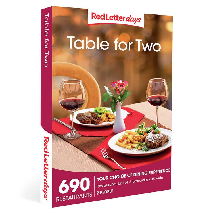 Red Letter Days Table For Two Gift Experience 0