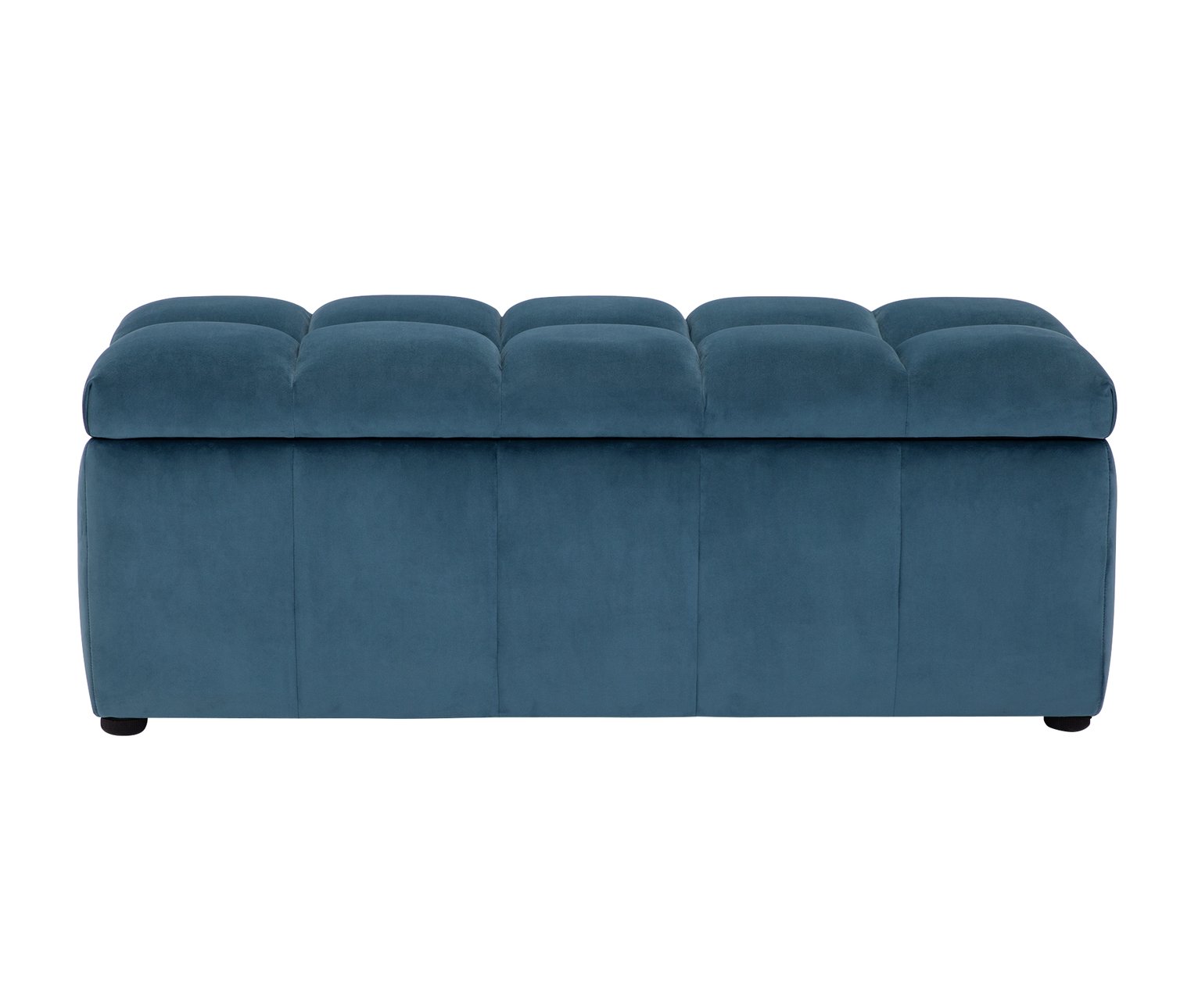 Argos Home Maisie Large Velvet Ottoman - Blue