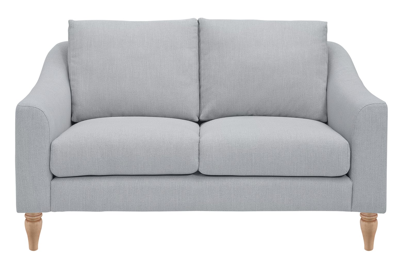 Argos Home Cameron 2 Seater Fabric Sofa - Light Grey