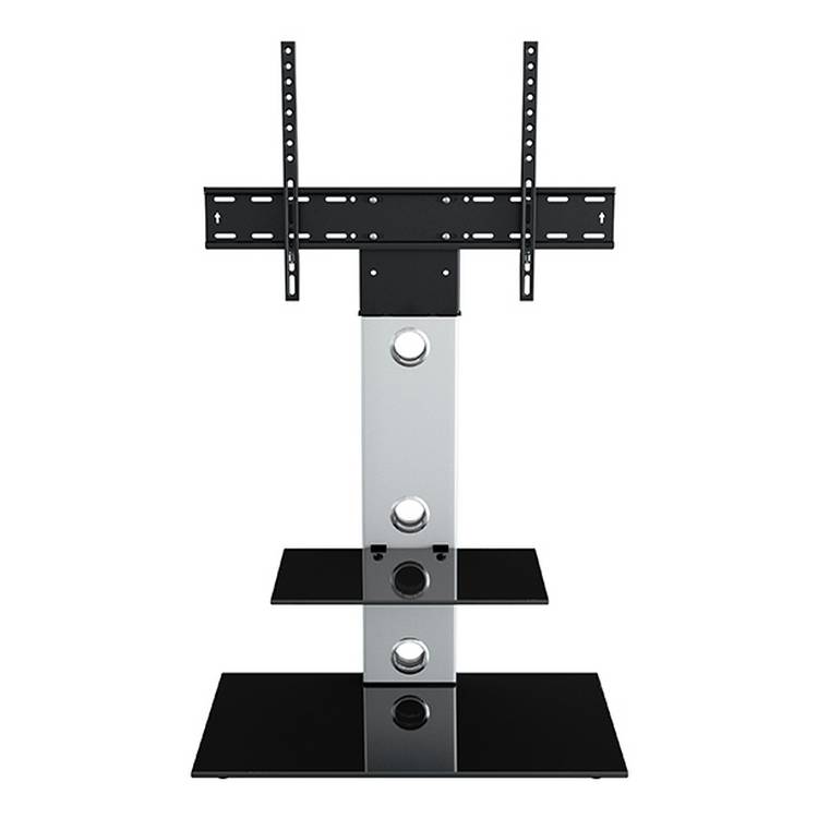 AVF Column Mount Up to 65 Inch TV Stand - Silver 0