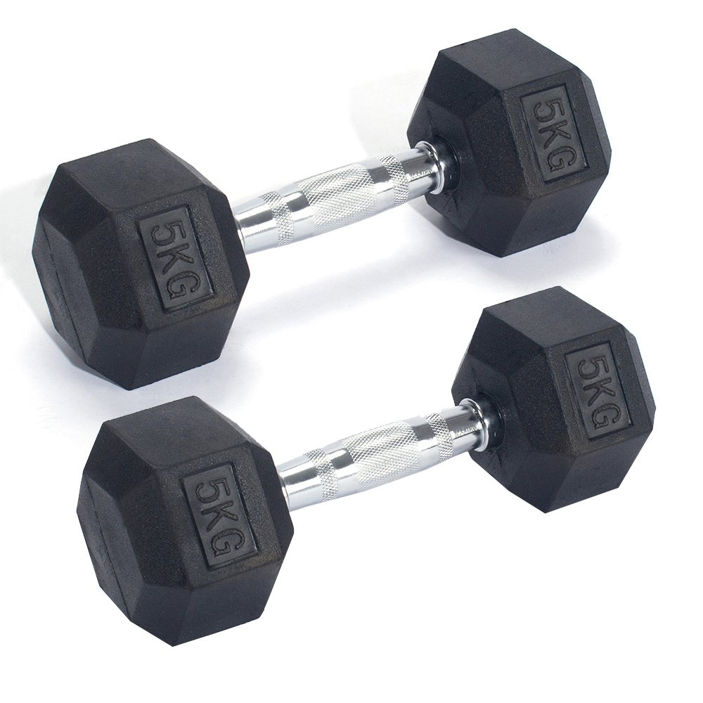 Pro Fitness 5kg Hex Dumbbell Set 