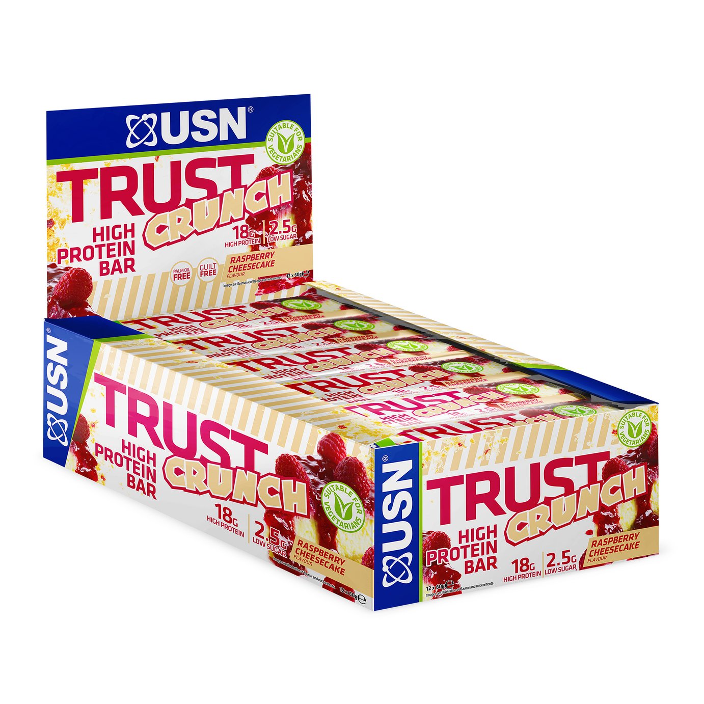 USN Trust Crunch Rasberry Cheesecake Snack Bars x 12 Review