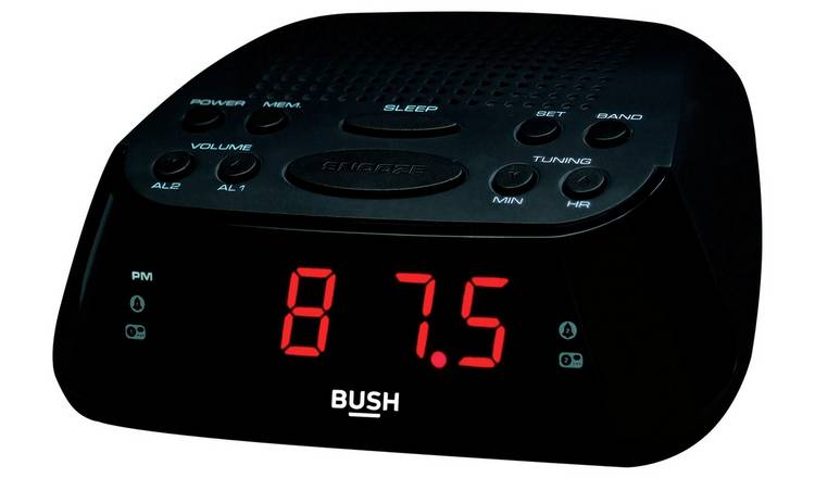 Bush Clock Radio - Black / Silver
