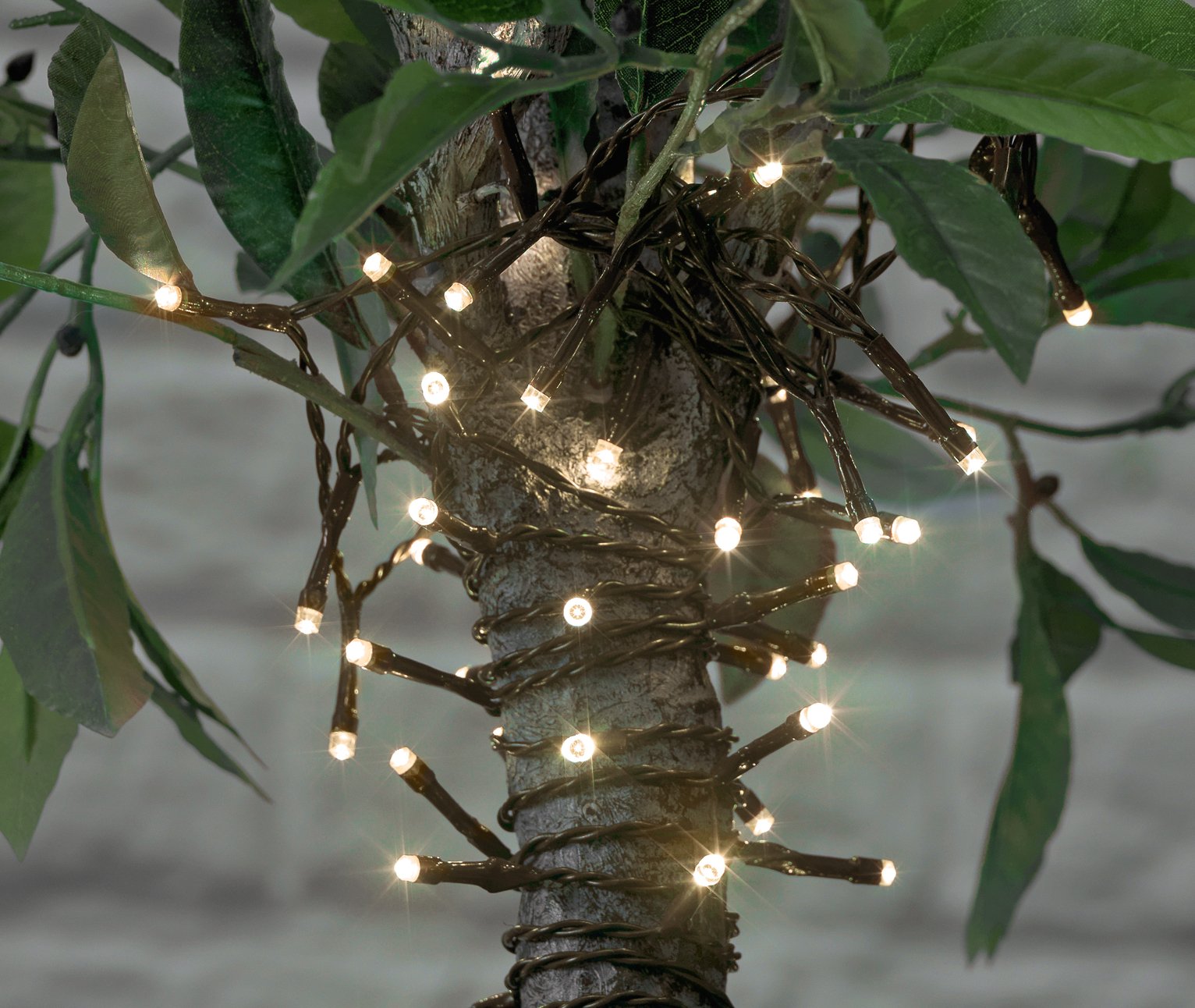 Garden by Sainsbury's 100 Warm White LED Solar String Lights