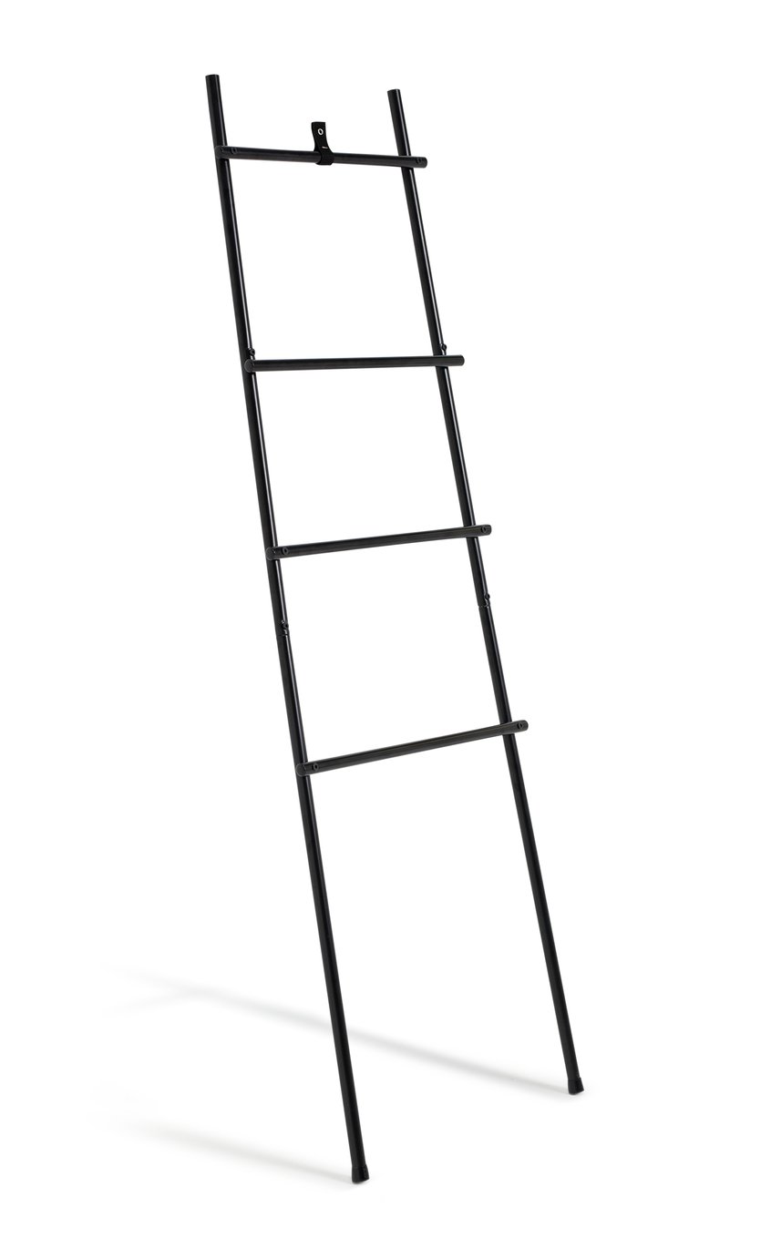 Habitat Freestanding Towel Ladder - Matt Black