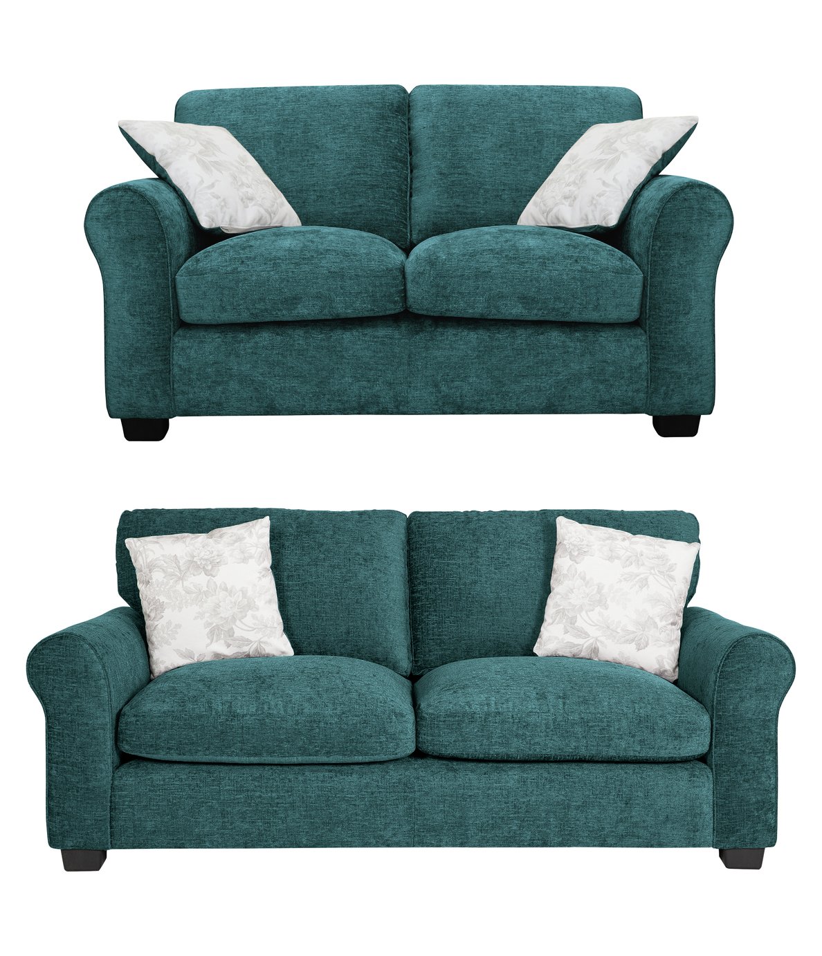 Argos Home Tammy Fabric 2 Seater and 3 Seater Sofa Teal (9174126