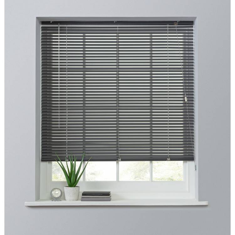 Habitat Aluminium Gun Metal Venetian Blind - 90cm 0