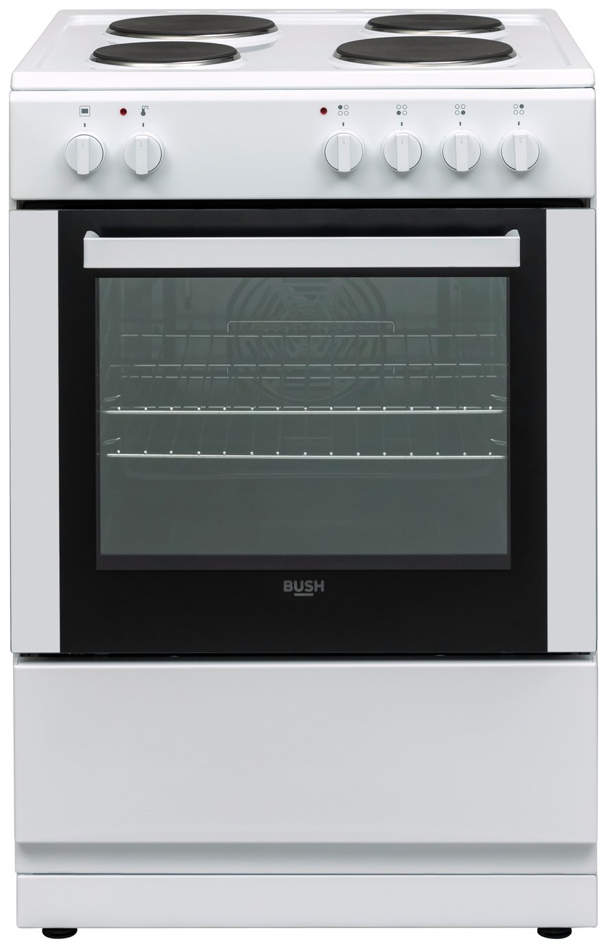 Bush DHBES60WX 60cm Single Electric Cooker - White