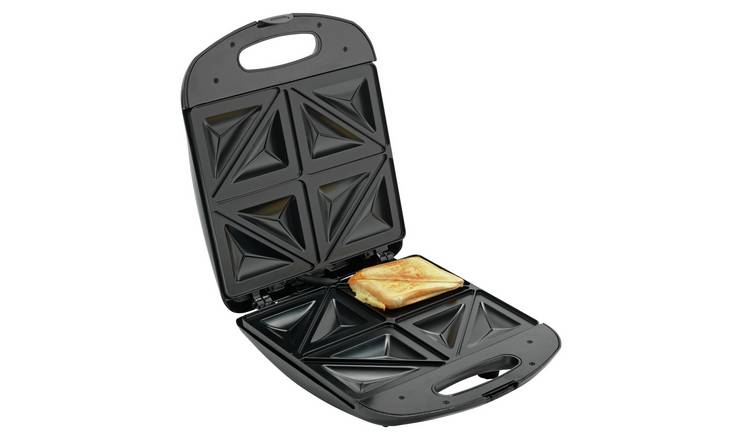 Buy Cookworks 4 Portion Sandwich Toaster - Black, Sandwich toasters