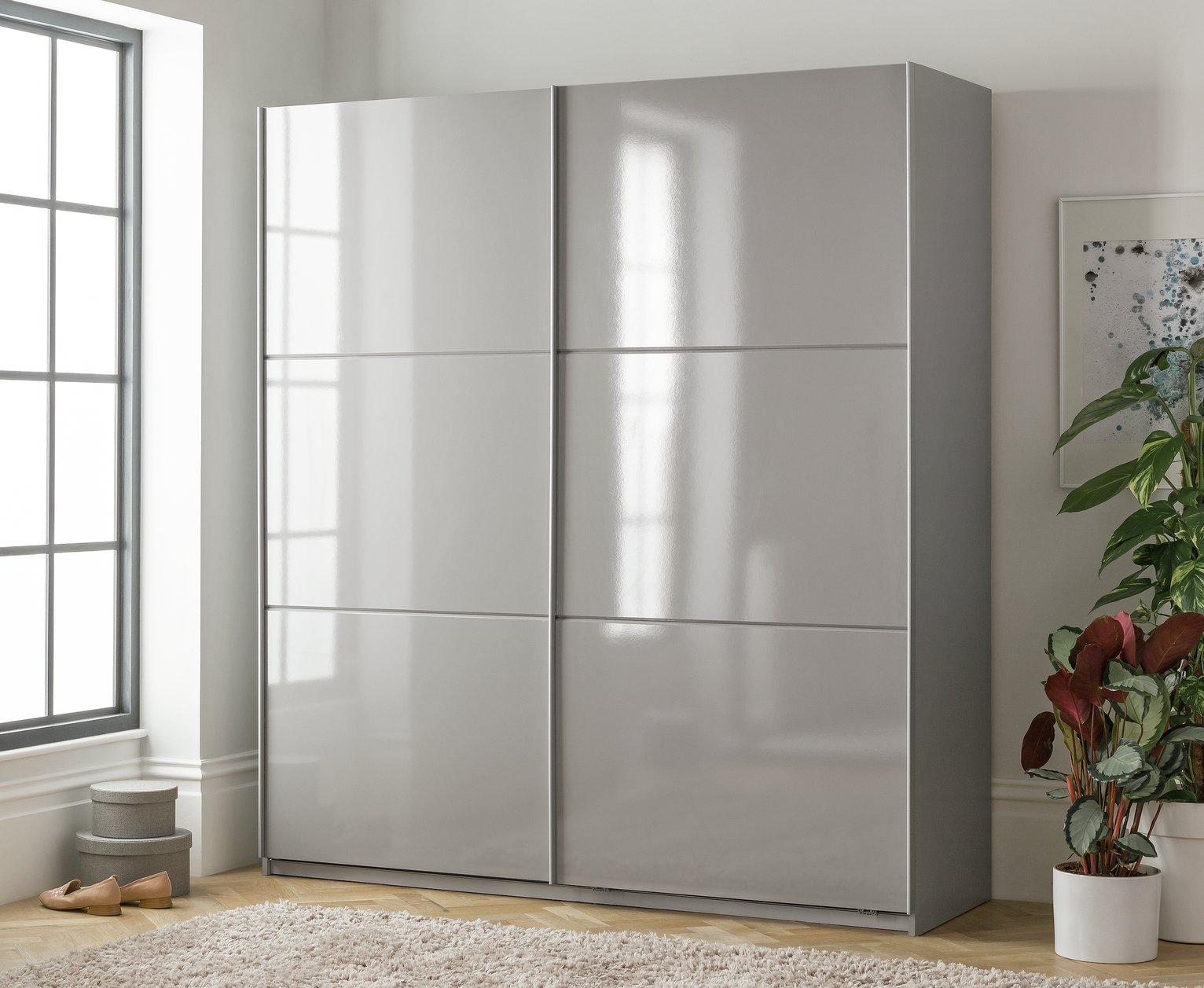 Argos Home Holsted Grey Gloss Large Sliding Wardrobe Review