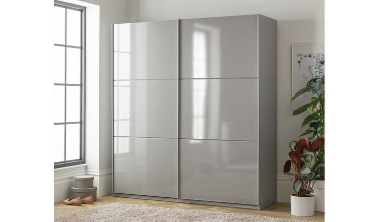 Grey gloss outlet wardrobes