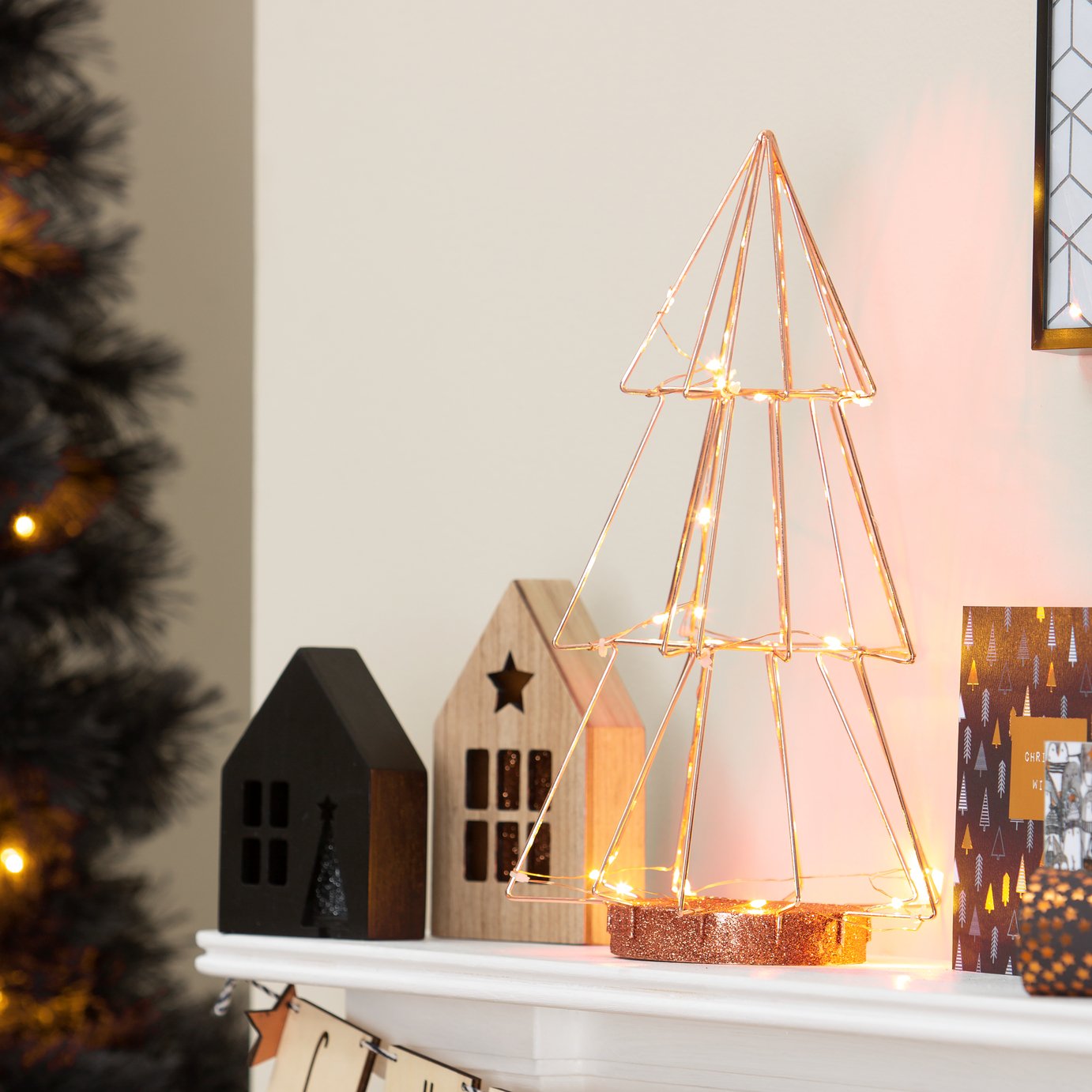 Argos Home Christmas Noir Tree Light - Copper