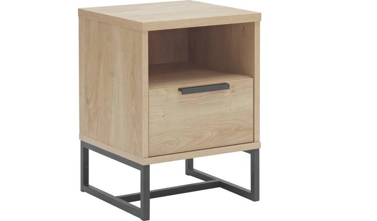Buy Argos Home Nomad 1 Drawer Bedside Cabinet Light Oak