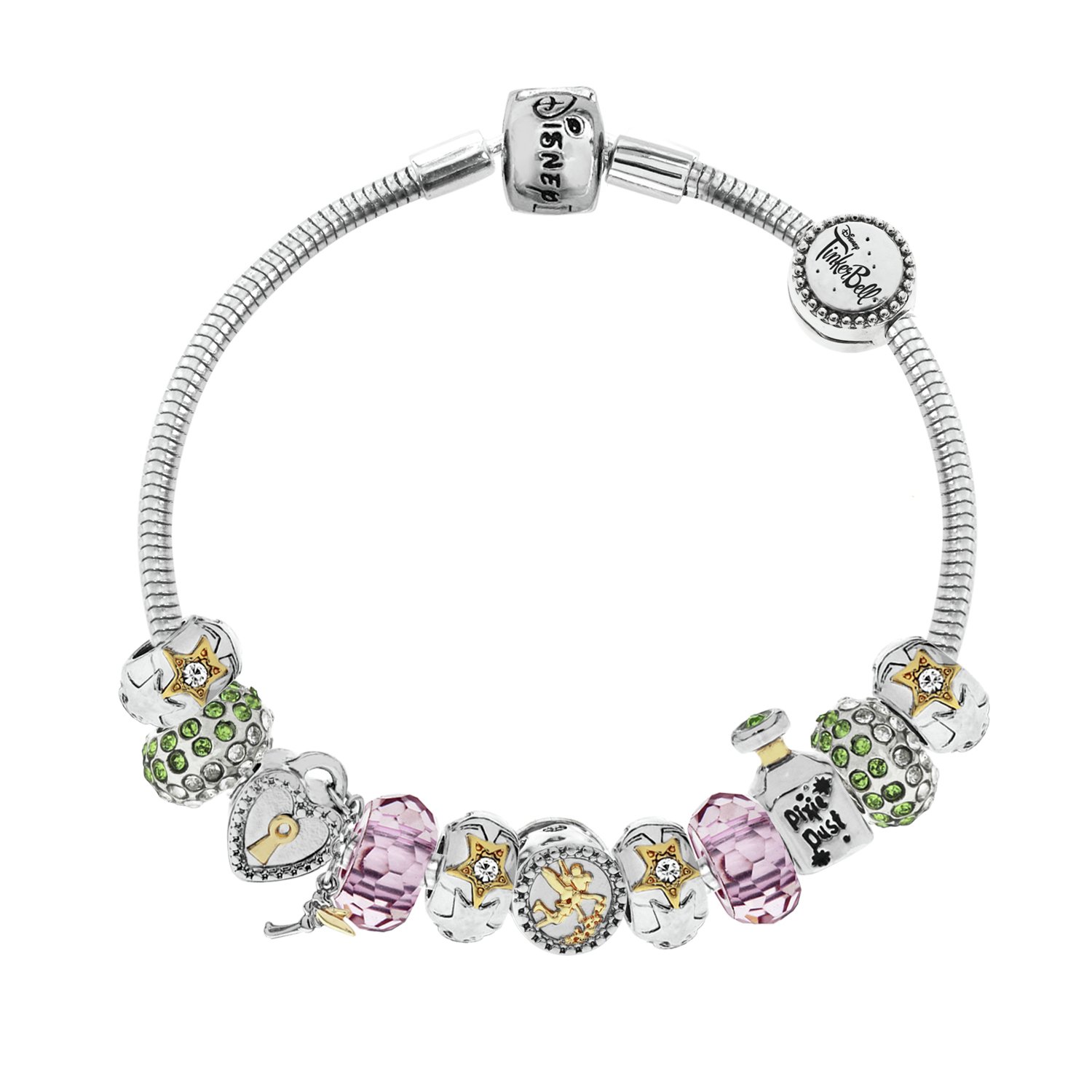 Disney Tinkerbell Made Up Charm Bracelet