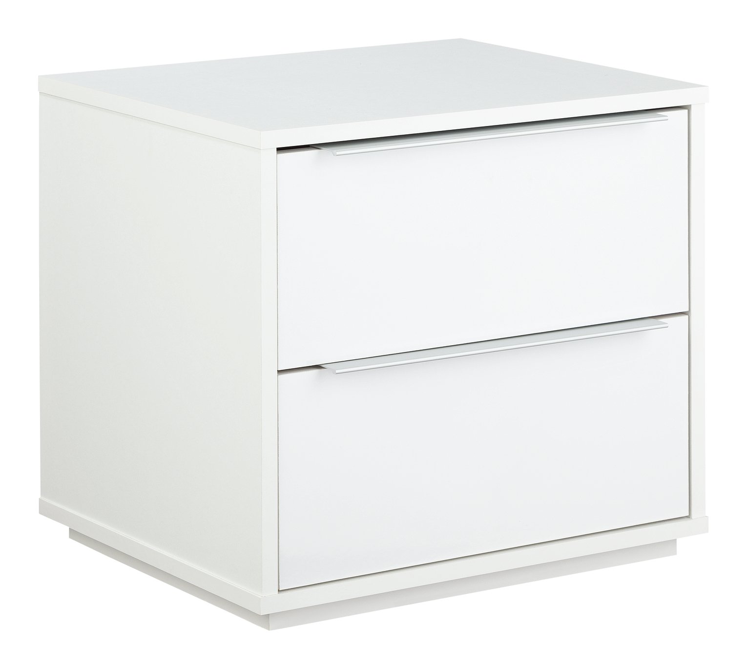 Argos Home Holsted Gloss 2 Drawer Bedside Table - White