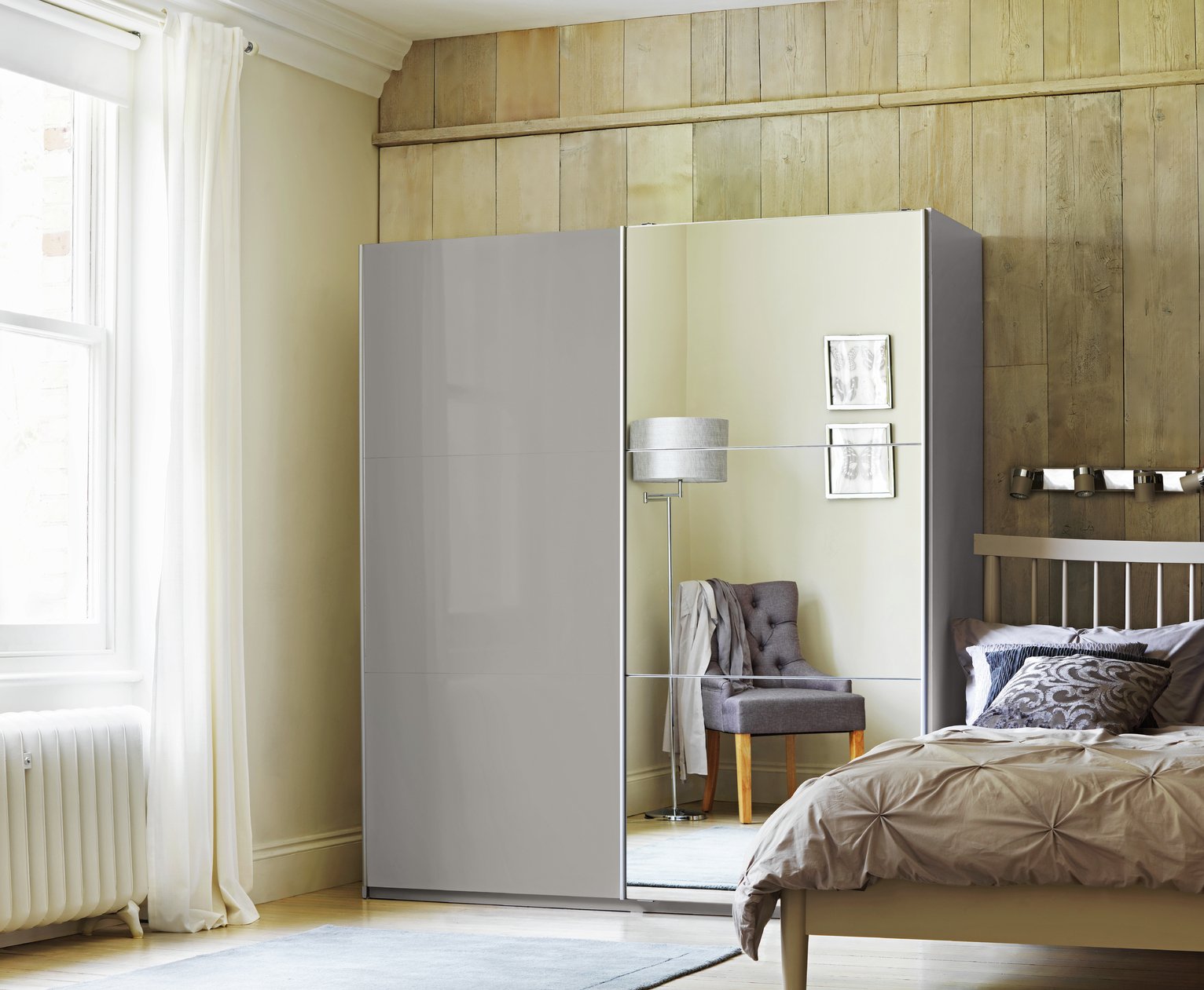 Argos Home Holsted Large Grey Gloss &Mirror Sliding Wardrobe Review