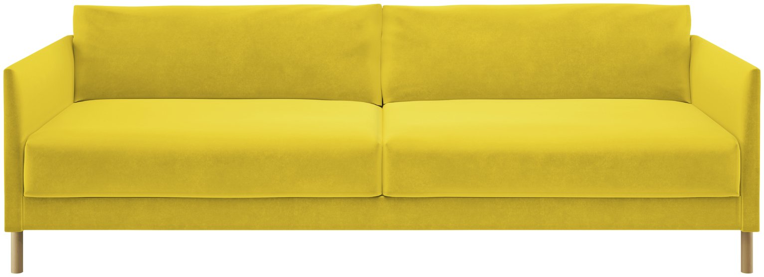 Habitat Hyde 3 Seater Fabric Sofa Bed - Yellow