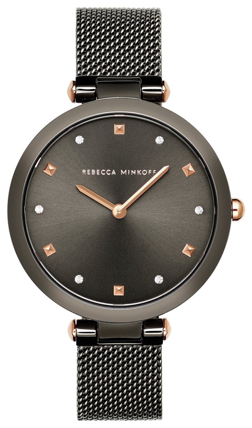 Rebecca Minkoff Ladies Black Stainless Steel Bracelet Watch