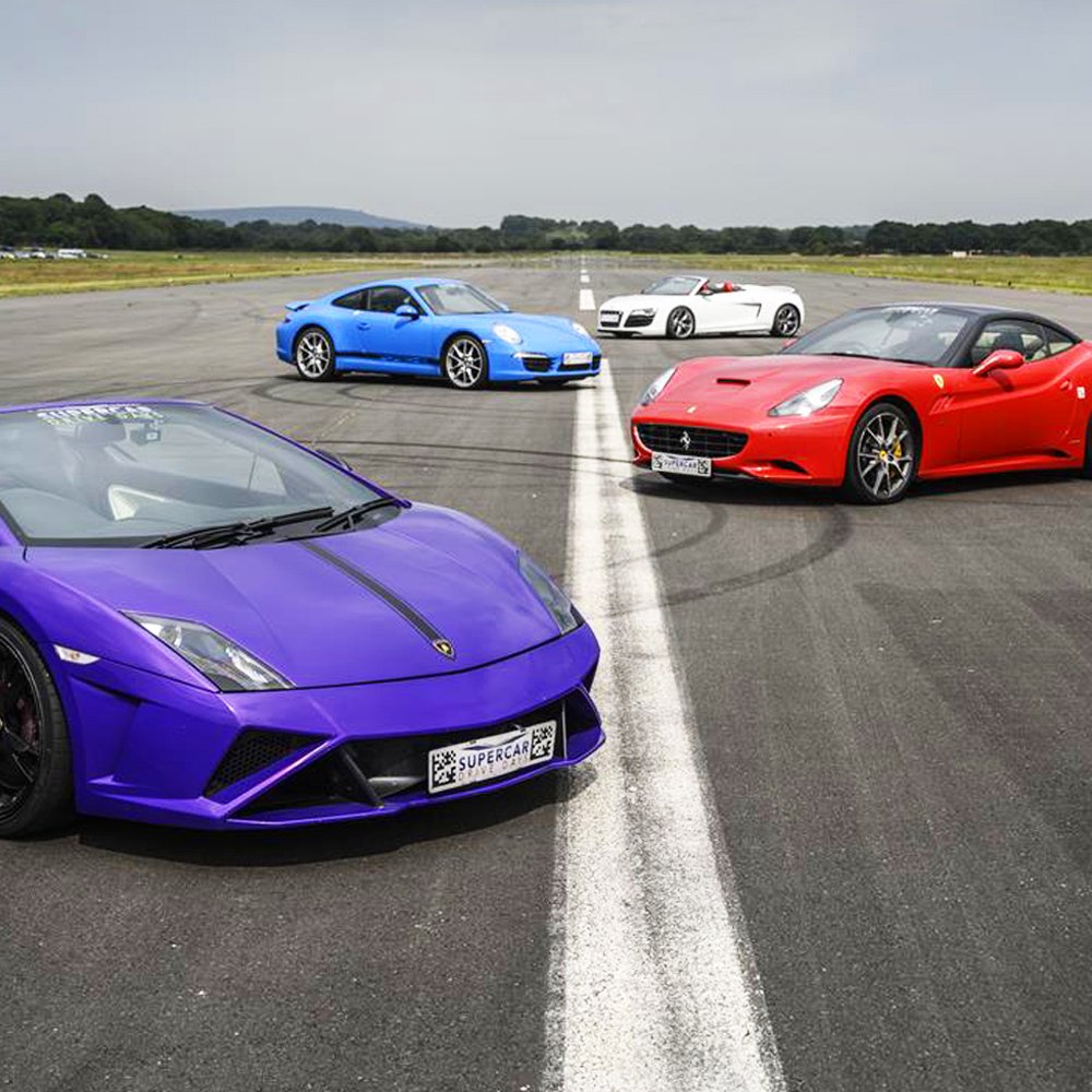 Buyagift Four Supercar Thrill With High Speed Passenger Ride